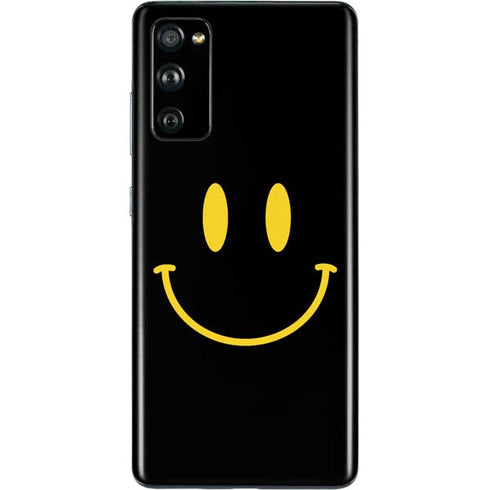 Black Happy Face Galaxy S20 Fan Edition Skin